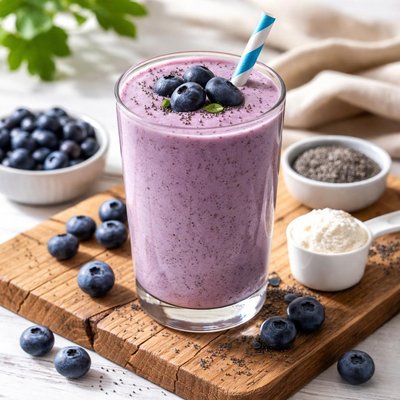 Protein smoothie blueberry
