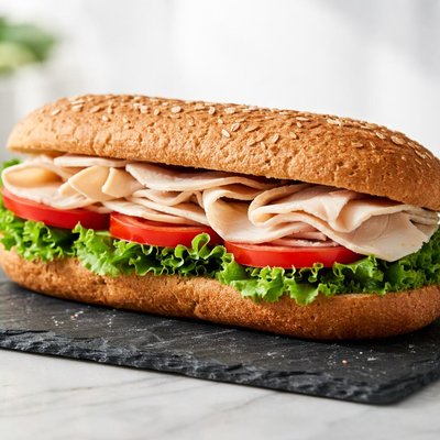 Publix  turkey sub on wheat with lettuce and tomato