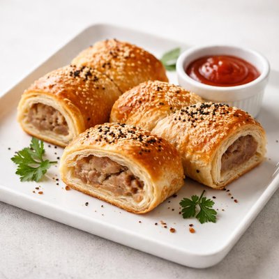 Puff pastry sausage roll