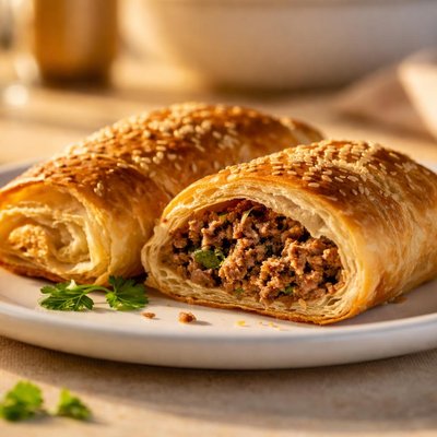 Puff pastry with meat