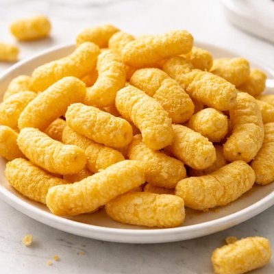 Puffed corn snacks