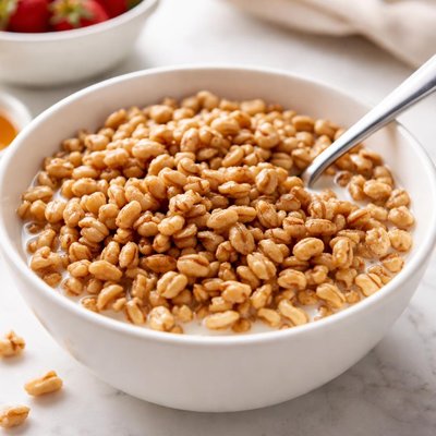 Puffed wheat cereal