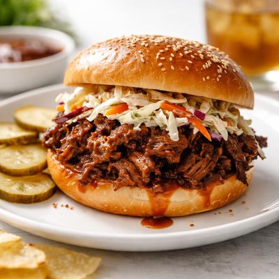 Pulled beef sandwich