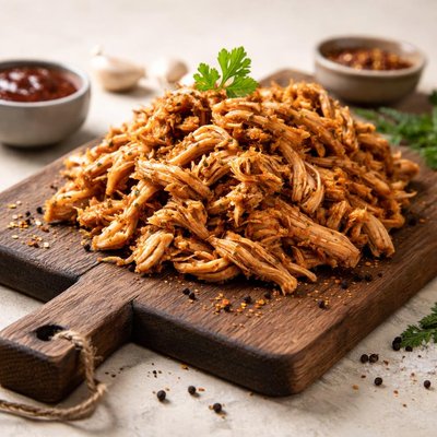 Pulled chicken sausage