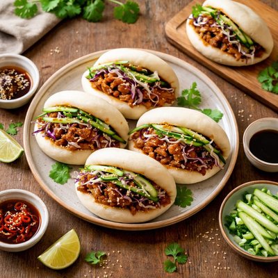 Pulled pork bao buns