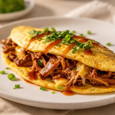 Pulled pork omelette