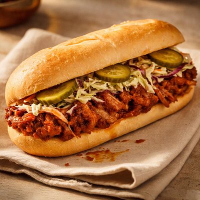 拔丝猪肉波伊三明治