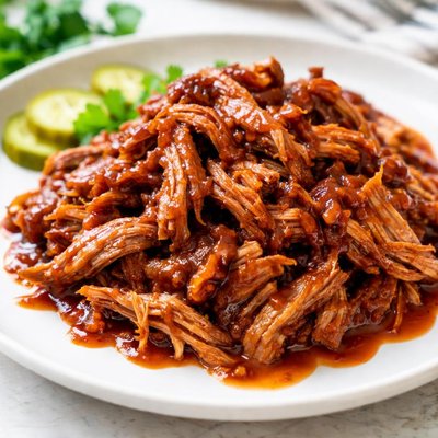 Pulled pork with barbecue sauce