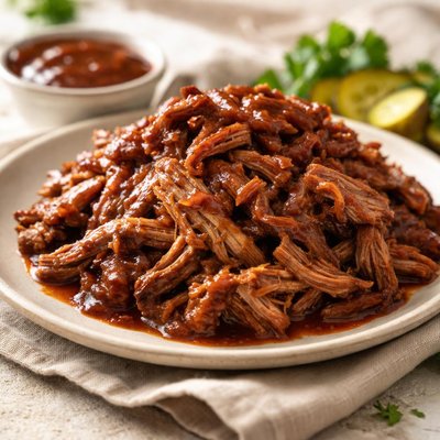 Pulled pork with sauce