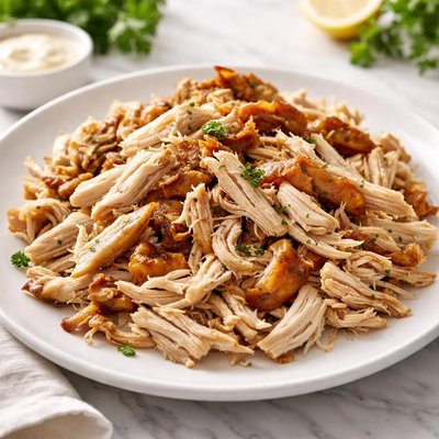 Pulled rotisserie chicken