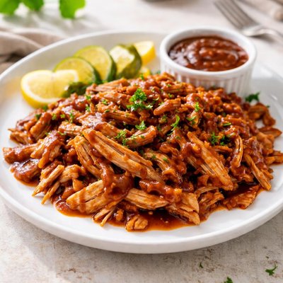 Pavo desmenuzado bbq