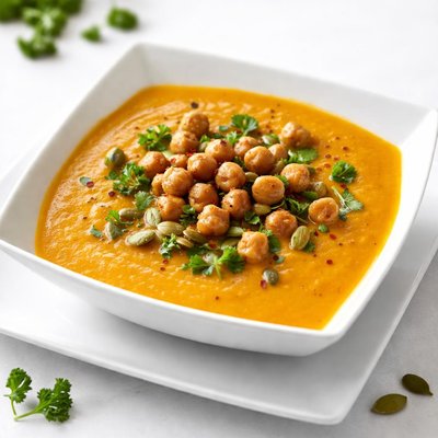 Pumpkin and chickpea soup