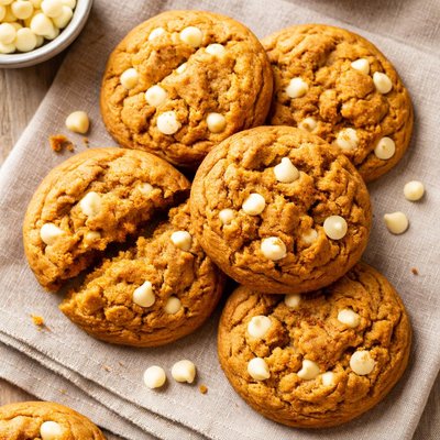 Pumpkin and white chocolate chip cookie