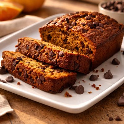 Pumpkin chocolate chip sweet bread