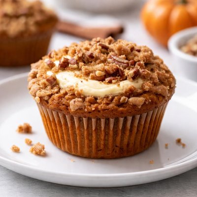 Pumpkin cream cheese muffin