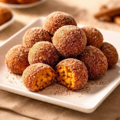Pumpkin donut hole