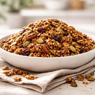 Pumpkin flax seed granola