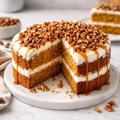 Pumpkin pecan cake