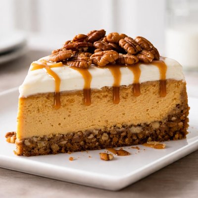 Pumpkin pecan cheesecake