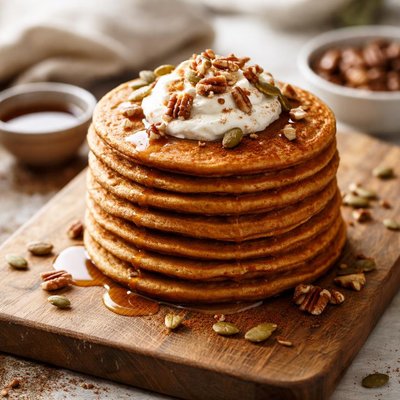 Pumpkin protein pancakes