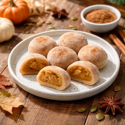 Pumpkin spice mochi
