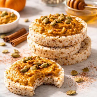 Pumpkin spice rice cakes