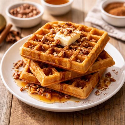Pumpkin spice waffle