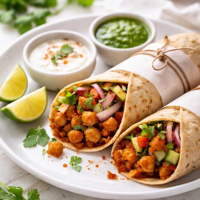 Punjabi chole wrap