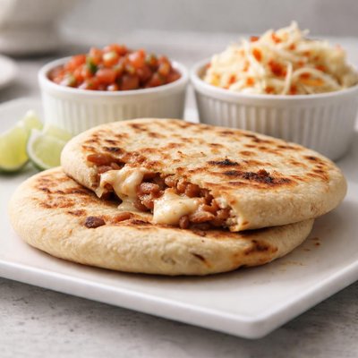 Pupusa bean and cheese