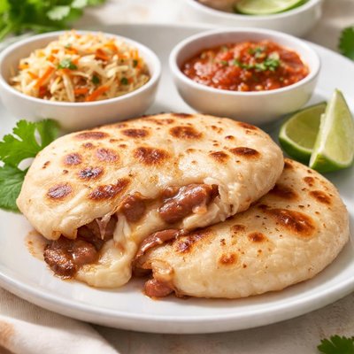 Pupusa de frijol con queso