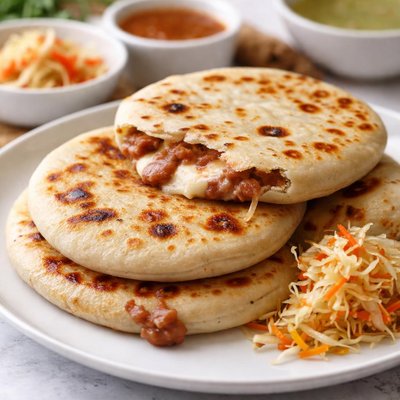 Pupusas de frijol con queso