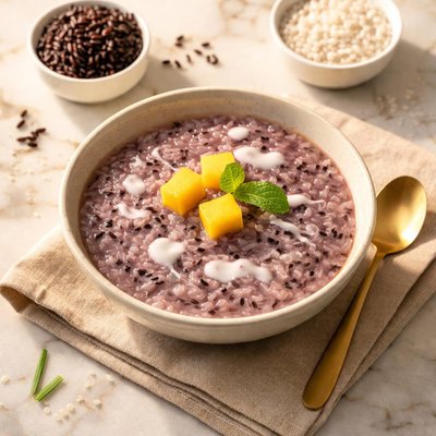 Purple rice sago