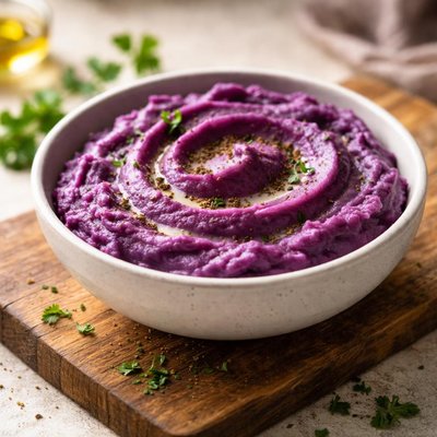 Purple sweet potato mash