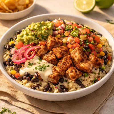 Qdoba double protein bowl - chicken