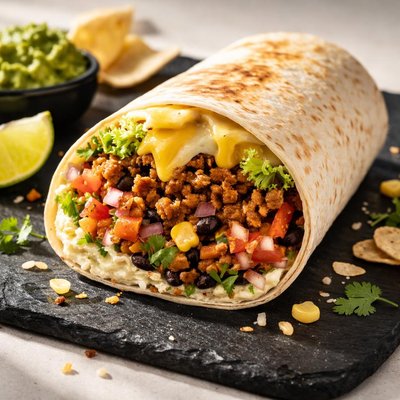 Qdoba impossible burrito with cheese