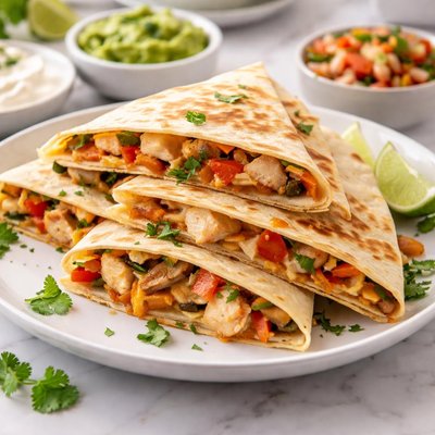 Qiesadilla with flouer tortilla