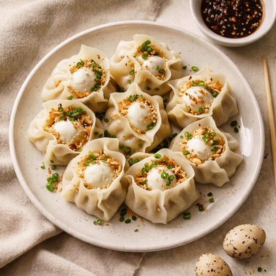 Quail egg dumpling
