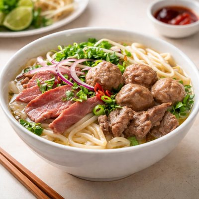 Quang beef and meat pho