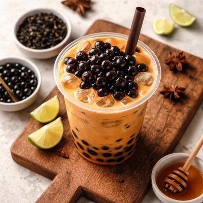 Quang thai ice tea boba
