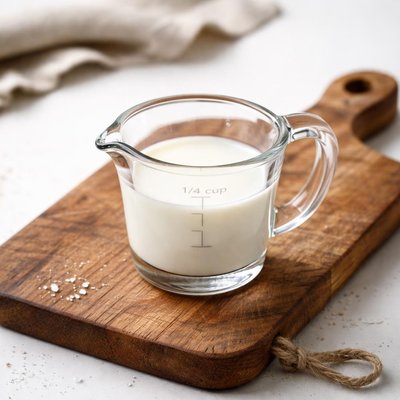 Quarter cup of full fat milk