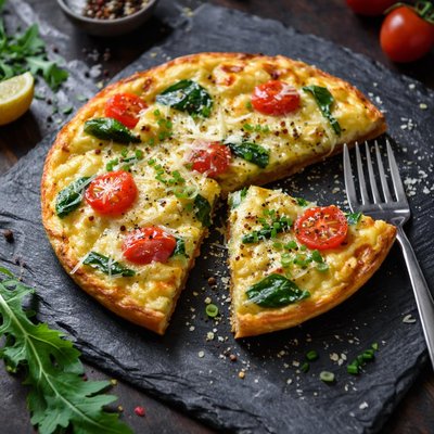 Quarter frittata with cheese