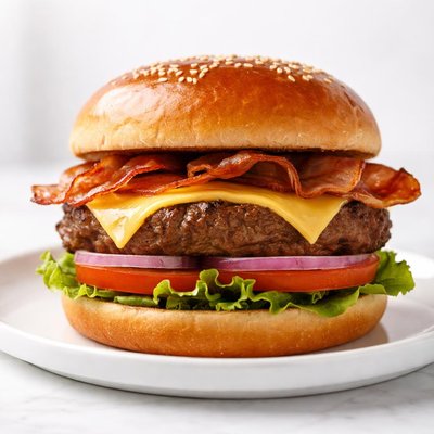 Quarter pound bacon cheeseburger