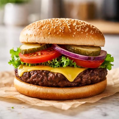 Quarter pound hamburger