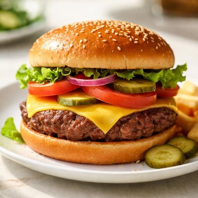 Quarter pounder burger