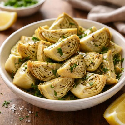 Quartered artichoke hearts