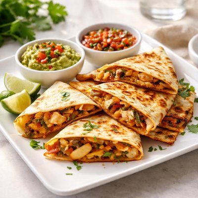 Quesadilla with chicken and cheese