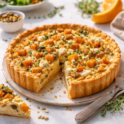 Quiche with pumpkin
