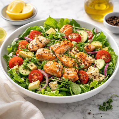 Quick salmon salad