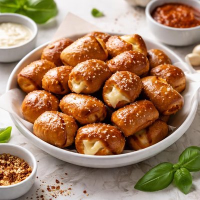 Quinn pizzeria cheezy filled pretzel nuggets
