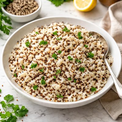 Quinoa and basmati rice